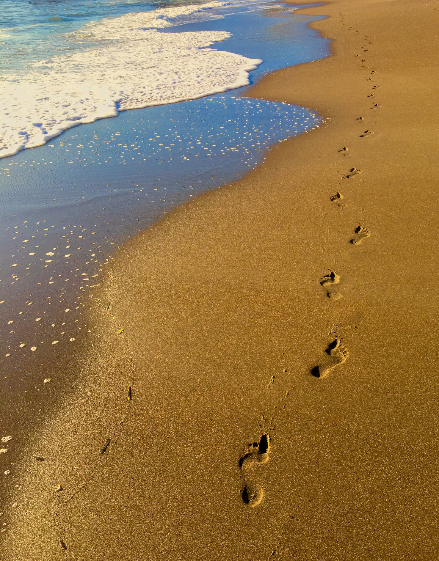 Footprints on Beach